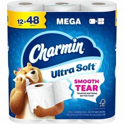 Enterprise Technology Solutions&nbsp;Procter & Gamble Commercial  Toilet Paper,UltraSoft,SmoothTear,MegaRoll,2-Ply,12/PK,Blue