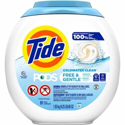 Enterprise Technology Solutions&nbsp;Procter & Gamble Commercial  Laundry Pods, 3-in-1, 81Pods/Tub, Spring Meadow, BE