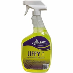 Enterprise Technology Solutions&nbsp;Rochester Midland Corporation  Spray Cleaner, Ready-to-Use, Jiffy, 32oz, Yellow Glow