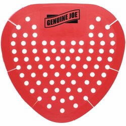 Enterprise Technology Solutions&nbsp;Genuine Joe  Urinal Screens,Deodorant,Vinyl,Cherry Scent,6/BX,Red