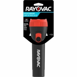 Enterprise Technology Solutions&nbsp;Rayovac Corporation  Flashlight,LED,25 Lumens,Uses 2 D Batteries,Black/Red