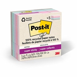 Enterprise Technology Solutions&nbsp;3M  Super Sticky Pads,70 Sheets/PD,5PD/PK,Pastel AST