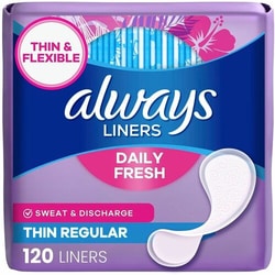 Enterprise Technology Solutions&nbsp;Procter & Gamble Commercial  Panty Liners,Regular-Absorbency,Thin,Daily Fresh,Edge-2-Edge,IndividuallyWrapped,120/PK,Purple