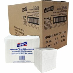 Enterprise Technology Solutions&nbsp;Genuine Joe  Beverage Napkins,Quad Fold,9-1/2