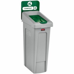 Enterprise Technology Solutions&nbsp;Rubbermaid Commercial Products  Recycling Station,f/Compost,23Gallon,12