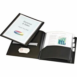 Enterprise Technology Solutions&nbsp;Cardinal  Ten Pocket Organizers, 200 Sheet Cap, Letter Size, Black