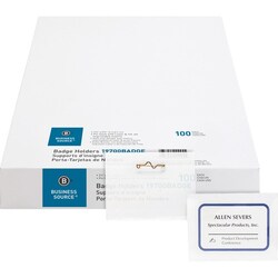 Enterprise Technology Solutions&nbsp;Business Source  Name Badge Kit,w/Inserts,Side Load,2-1/4