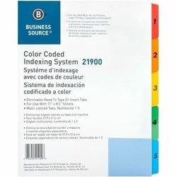 Enterprise Technology Solutions&nbsp;Business Source  Index Dividers w/TOC Page, 1-5, 8-1/2