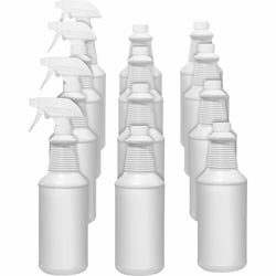 Enterprise Technology Solutions&nbsp;Diversey Care  Bottle, w/4 Sprayers, 32 oz Capacity, 12/CT, Clear