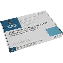 Enterprise Technology Solutions&nbsp;Business Source  Name Badges, w/ Holders and Magnets, 4