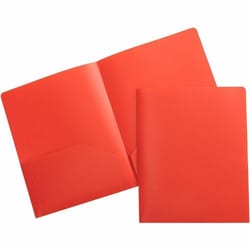 Enterprise Technology Solutions&nbsp;Business Source  Poly Portfolio, 2 Pocket, LTR, .3mil, Red