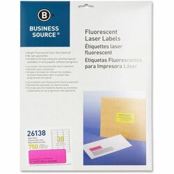 Enterprise Technology Solutions&nbsp;Business Source  Laser Labels, Fluorescent, 1