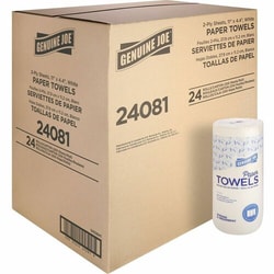 Enterprise Technology Solutions&nbsp;Genuine Joe  Towel Roll,Paper,2-Ply,200 Shts/Roll,11