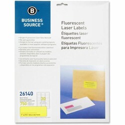 Enterprise Technology Solutions&nbsp;Business Source  Laser Labels, Fluorescent, 1