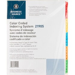Enterprise Technology Solutions&nbsp;Business Source  Index Dividers, w/TOC, A-Z, 3HP, Letter, 25/ST, Multi