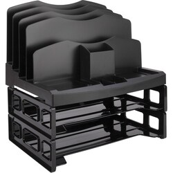 Enterprise Technology Solutions&nbsp;Business Source  Organizer, w/2 Letter Trays, 9 Comp,13-1/8