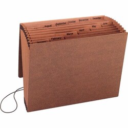 Enterprise Technology Solutions&nbsp;Business Source  Accordion File,w/Flap,Jan-Dec,12 Pocket,Letter,12