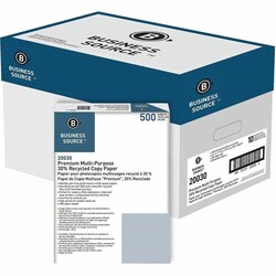 Enterprise Technology Solutions&nbsp;Business Source  Copy Paper,Recycled,92 Bright,20lb Bond Weight,f/Laser&Inkjet,8.5