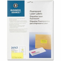Enterprise Technology Solutions&nbsp;Business Source  Laser Labels, Fluorescent, 2