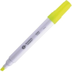 Enterprise Technology Solutions&nbsp;Business Source  Highlighter, Chisel Tip, Fluorescent Yellow