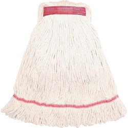 Enterprise Technology Solutions&nbsp;Genuine Joe  Wet Mop, Narrow Band, Blend, Looped, 12oz, Large, White