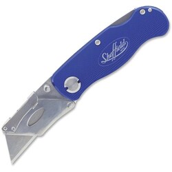 Enterprise Technology Solutions&nbsp;Great Neck Saw Manufacturers, Inc.  Lockback Utility Knife, Folding, Blue