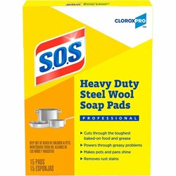 Enterprise Technology Solutions&nbsp;Clorox Company  Scrub Pads w/Soap, Heavy-Duty, Steel Wool, 5