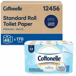 Enterprise Technology Solutions&nbsp;Kimberly-Clark Professional  Bath Tissue, Clean Ripple,170Sht/RL,12RL/PK, 4PK/CT, White