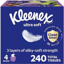 Enterprise Technology Solutions&nbsp;Kimberly-Clark Professional  Tissues, Ultra Soft, Kleenex,60 Sht/BX, 4BX/PK, WE