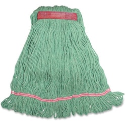 Enterprise Technology Solutions&nbsp;Genuine Joe  Wet Mop, Narrow Band, Blend, Looped, 12oz, Large, Green