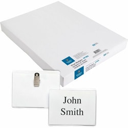 Enterprise Technology Solutions&nbsp;Business Source  Name Badge Kit,Top-Loading,w/Clip,3