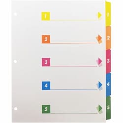 Enterprise Technology Solutions&nbsp;Business Source  Index Dividers w/TOC, 1-5, 5 Tab, 24ST/BX,Multi
