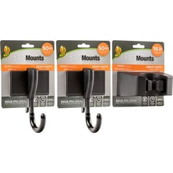 Enterprise Technology Solutions&nbsp;Duck Brand  Hooks/Holder Kit,Hvy-Duty,f/Drywall/Wood,50/15 lb Cap,BK