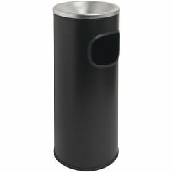 Enterprise Technology Solutions&nbsp;Genuine Joe  Waste Receptacle,w/Ashtray,Fire-Safe,3 Gal,50/PL, AM/BK
