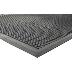 Enterprise Technology Solutions&nbsp;Genuine Joe  Scraper Mat, Outdoor, Rubber, Traps Dirt/Grime, 4'x6', Black