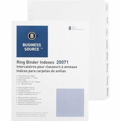 Enterprise Technology Solutions&nbsp;Business Source  Plain Tab Indexes,8-1-1/4