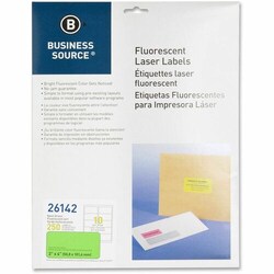 Enterprise Technology Solutions&nbsp;Business Source  Laser Labels, Fluorescent, 2