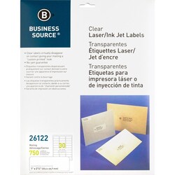 Enterprise Technology Solutions&nbsp;Business Source  Mailing Labels, Laser, 1