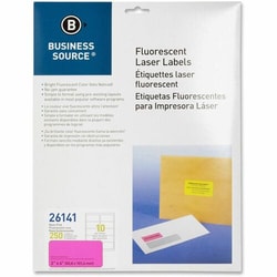 Enterprise Technology Solutions&nbsp;Business Source  Laser Labels, Fluorescent, 2