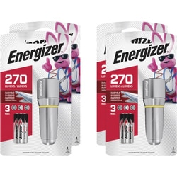 Enterprise Technology Solutions&nbsp;Eveready Battery Co Inc  Flashlight, LED, Metal, 270 Lumens, Wide Beam, 4/CT, Chrome