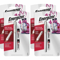 Enterprise Technology Solutions&nbsp;Eveready Battery Co Inc  LED Pen Light,6 Lumens,Uses 2 AAA Batteries,4/CT,Silver