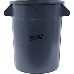 Enterprise Technology Solutions&nbsp;Genuine Joe  Trash Container, Heavy-duty, 32 Gallon, Gray