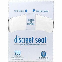 Enterprise Technology Solutions&nbsp;Hospeco  Covers,f/Toilet Seat,Self-Disposing,Paper,200/PK,25PK/CT,WE