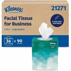 Enterprise Technology Solutions&nbsp;Kimberly-Clark Professional  Kleenex Facial Tissue, Cube Box, 90 Tissues, 36/CT, Bundle