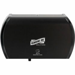 Enterprise Technology Solutions&nbsp;Genuine Joe  Dispenser,f/Bath Tissue,Side-By-Side,High-Capacity,Black