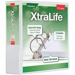 Enterprise Technology Solutions&nbsp;Cardinal  Clearvue Binder, D-Ring, 3