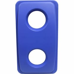 Enterprise Technology Solutions&nbsp;Impact Products  Thin Lid Bin w/round Cut Out, 23 Gal, Blue