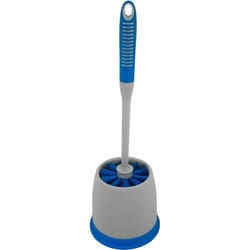 Enterprise Technology Solutions&nbsp;Impact Products  Toilet Bowl Brush,w/Holder,Scratchless,12/CT,Blue/Gray