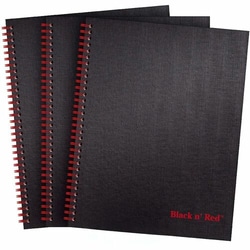Enterprise Technology Solutions&nbsp;Black N' Red/John Dickinson  Notebook, Double-Wire, 8-1/2