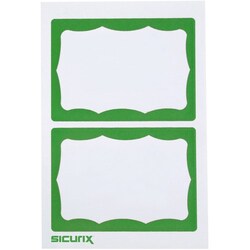 Enterprise Technology Solutions&nbsp;Baumgartens  Visitor Badges, Green Border, 3-1/2